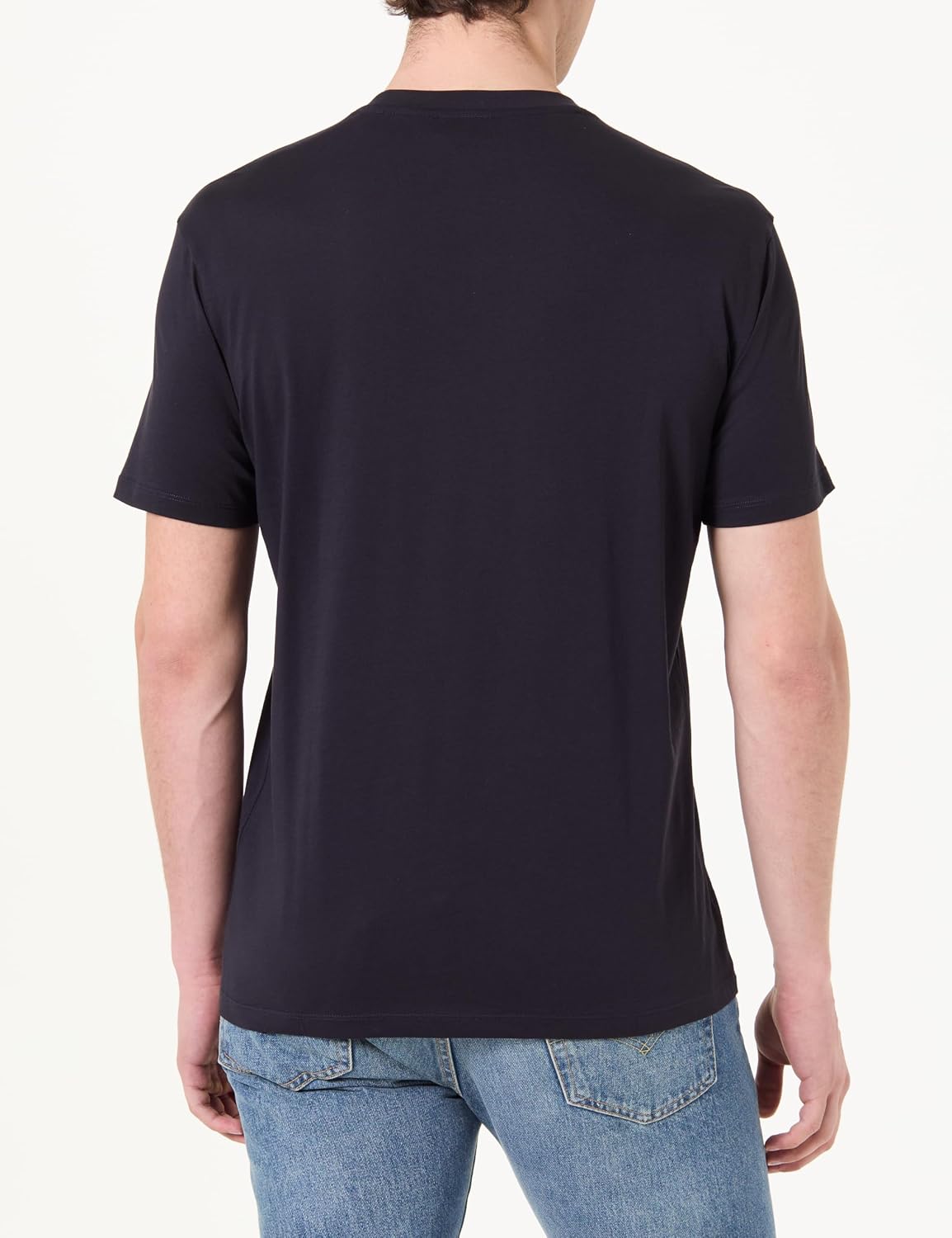 Detalle de Armani Exchange T‑Shirt Homme – coton 100% et logo imprimé 3D sur le devant