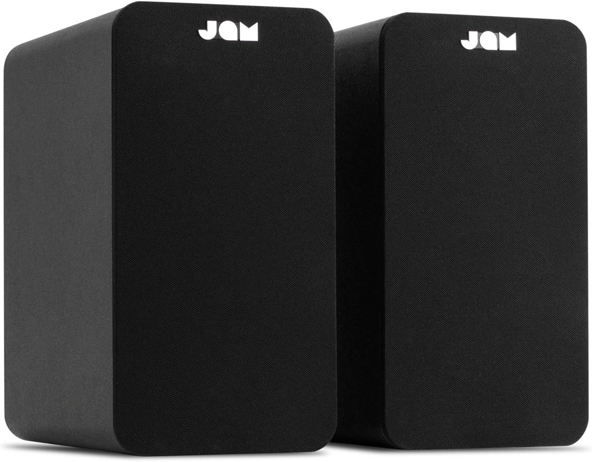 Thumbnail 1 de Jam Bluetooth Bookshelf Speakers – kompakte Aktiv-Regallautsprecher mit Bluetooth und AUX-IN (schwarz)