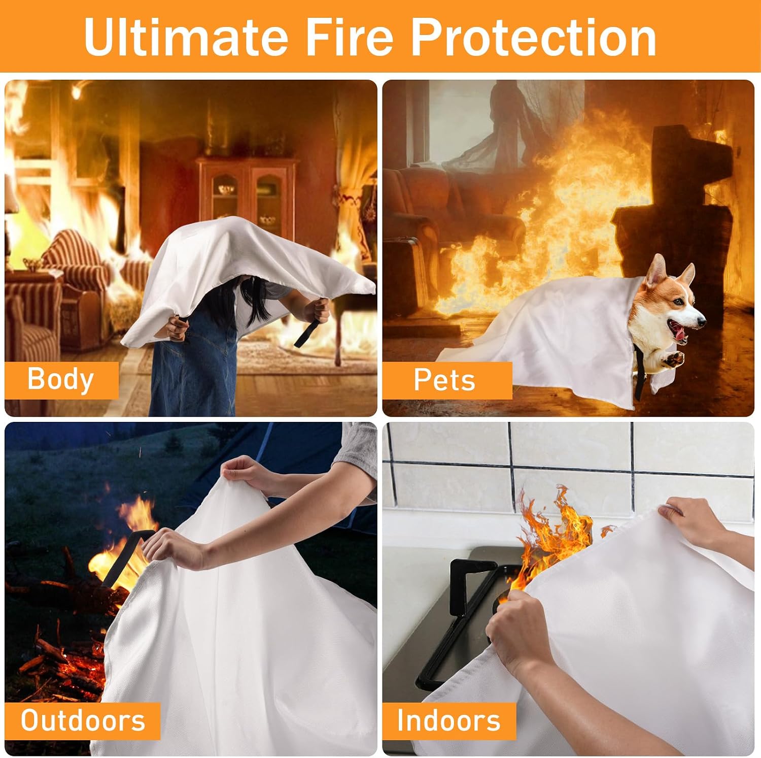 Detalle de Mondoshop Fire Blanket emergency fire blanket 🧯