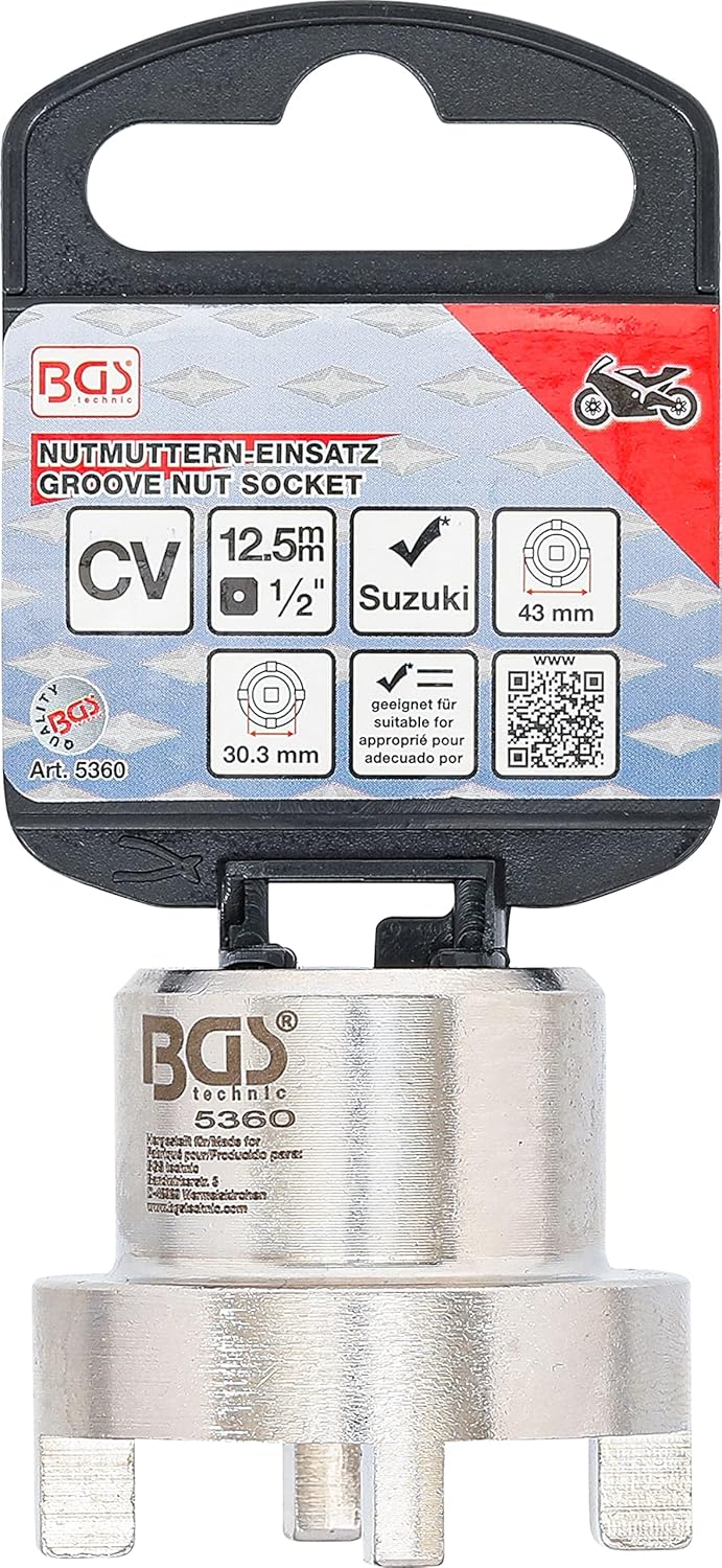 Thumbnail 3 de BGS 5360 douille pour écrous d’essieu de rotation Suzuki (carré 12,5 mm)
