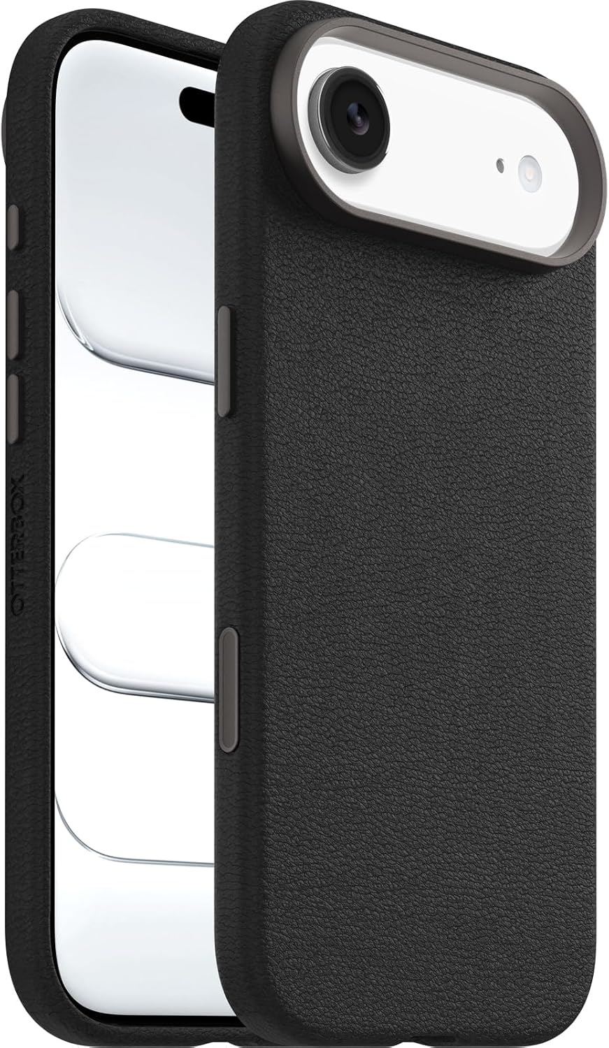 Detalle de OtterBox Symmetry Series Cactus Leather MagSafe per iPhone Air: custodia sottile in pelle cactus, antiurto e MagSafe