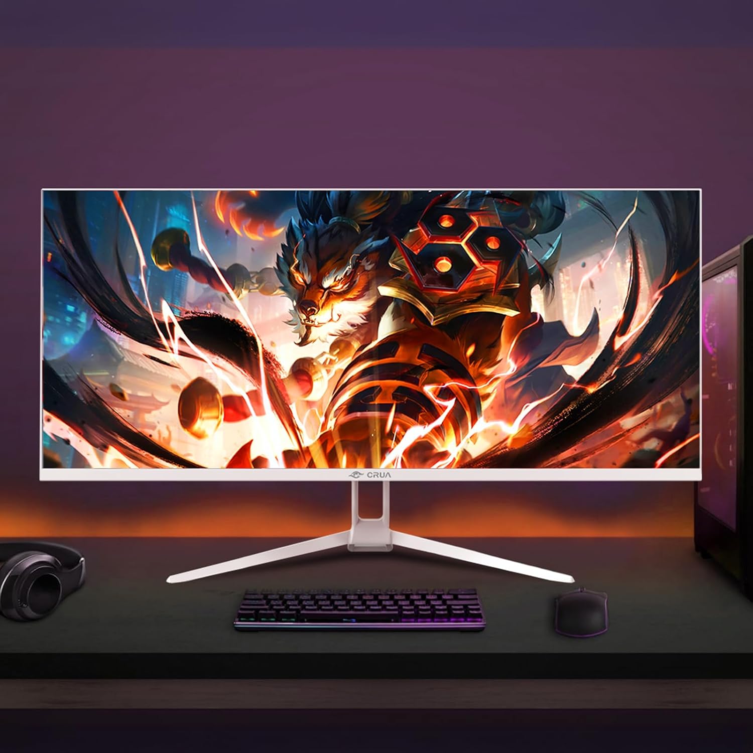 Thumbnail 6 de CRUA 34" White Gaming Monitor 3440x1440 165Hz