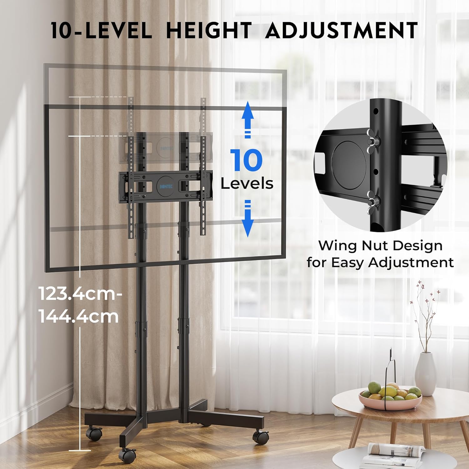 Thumbnail 3 de BONTEC Rolling TV Stand 32-75 inch