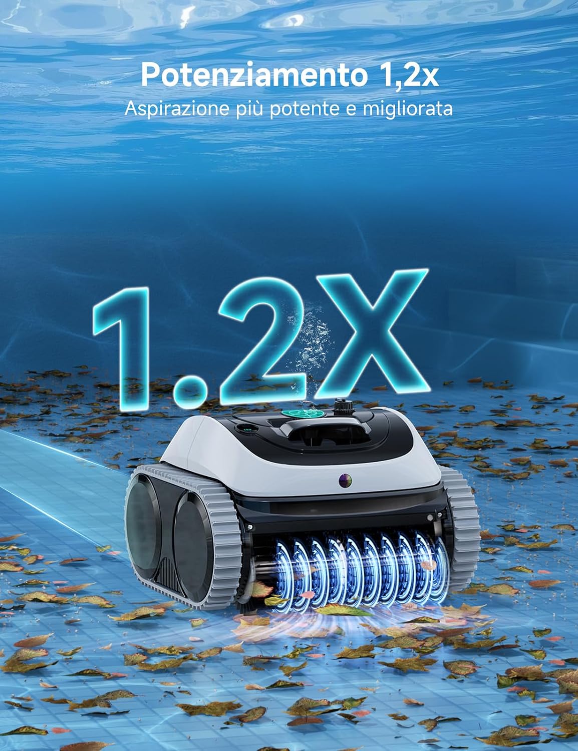 Thumbnail 2 de WYBOT C1-P: Robot Piscina Senza Fili 4-in-1 per Pareti e Fondo, NAV + App