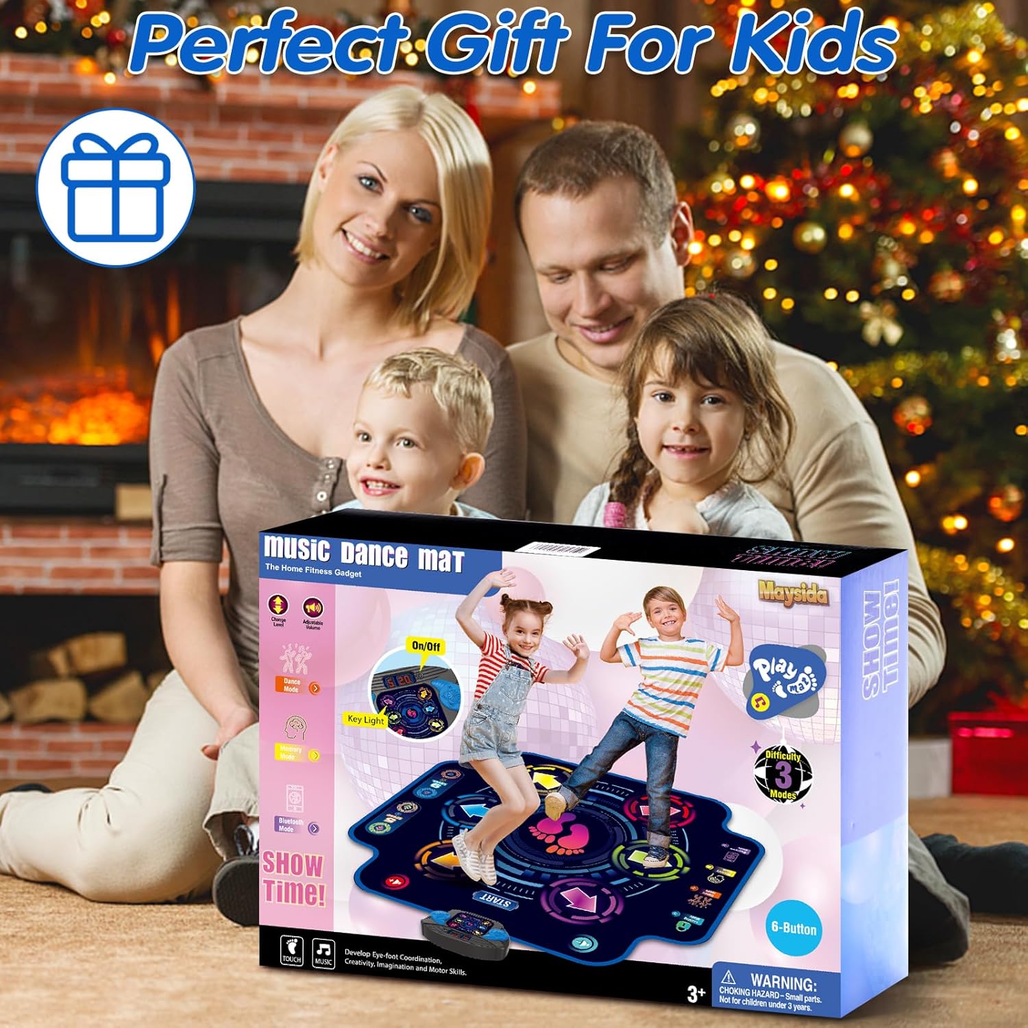 Thumbnail 6 de maysida Kids Dance Mat (Ages 8–12) with 6-Button LED Display, 9 Levels & 3 Modes