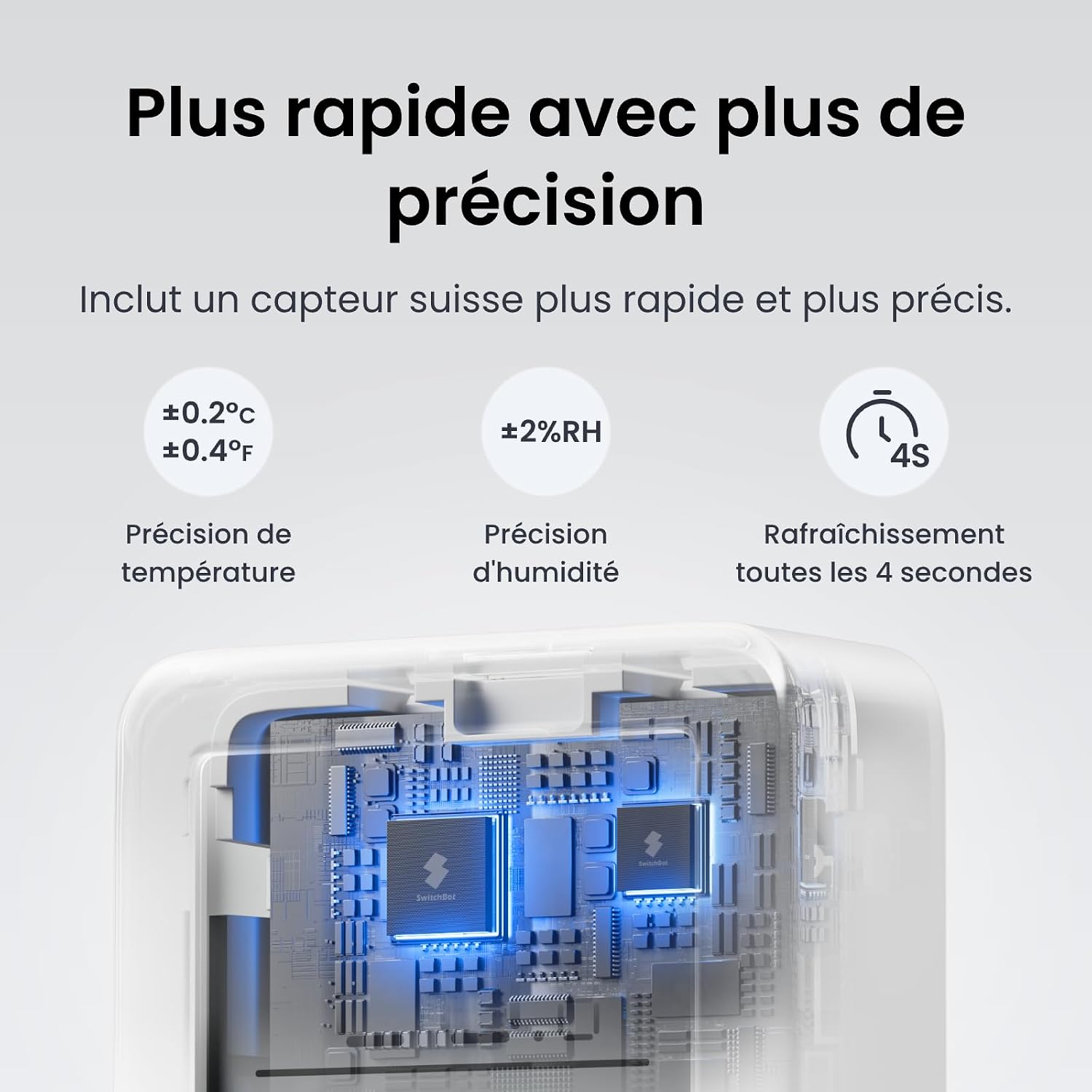 Detalle de SwitchBot Thermomètre hygromètre intérieur 394 ft 📟