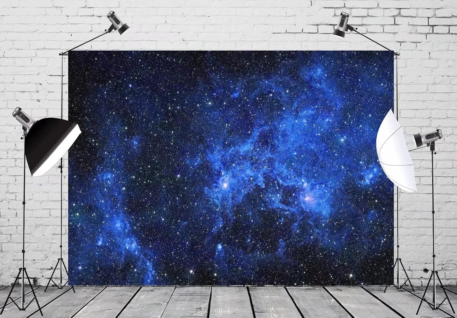 Detalle de 2.5 x 1.8 m BELECO fabric galaxy stars backdrop (starry night sky / outer space photo background)