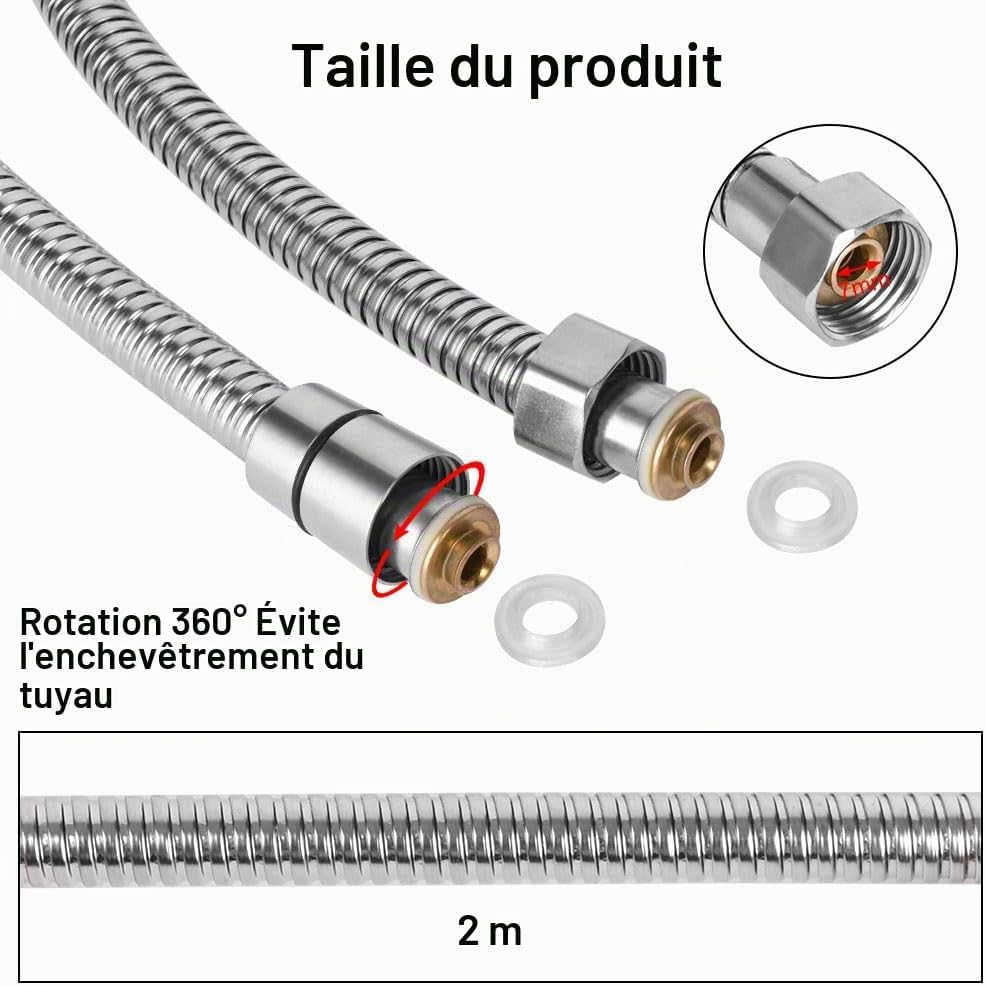 Detalle de OSDUE P-BXGYS2M240911-FBA doucheslang van 2 m met G1/2-aansluiting