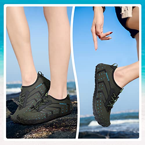 Detalle 2 de Chaussures aquatiques Hanani Unisex – Séchage rapide, antidérapantes, vert EU42