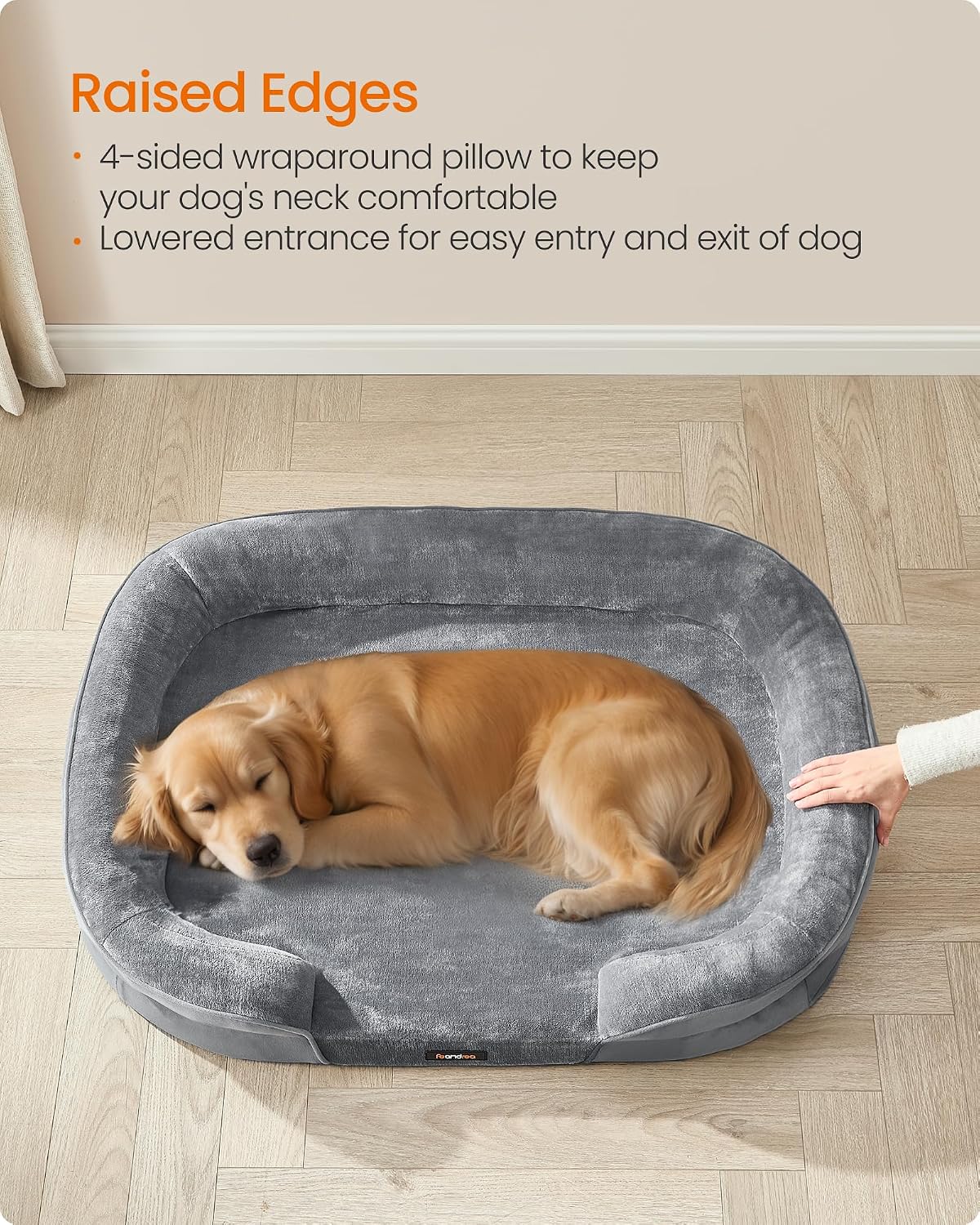 Detalle 2 de Feandrea PGW283G01 orthopaedic dog bed 106x76cm