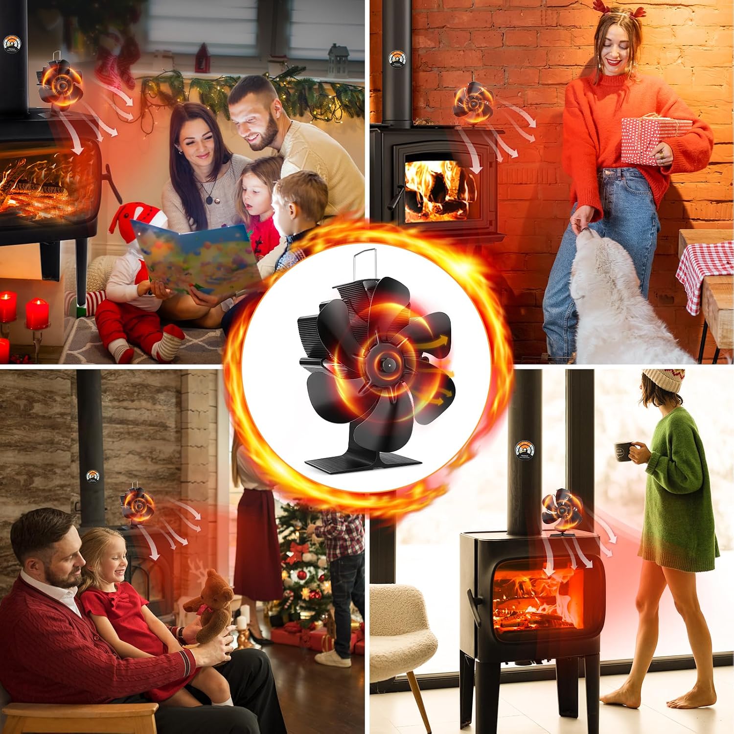 Thumbnail 6 de Hanaoyo Stove Fan 6-blade heat-powered stove fan