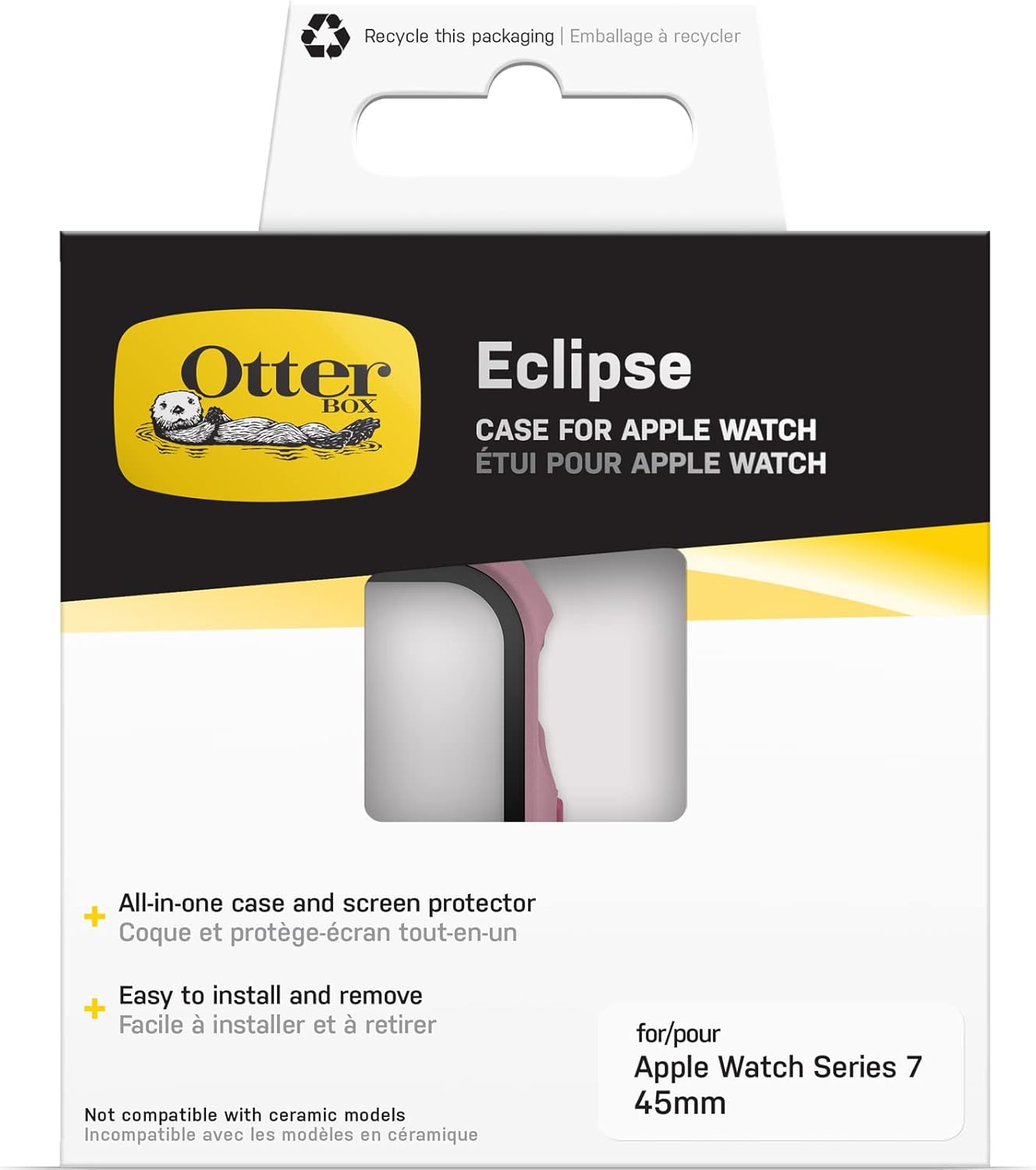 Thumbnail 6 de OtterBox Eclipse Watch Bumper with Integrated Glass Screen Protector for Apple Watch 45mm (Series 9/8/7) – Pink
