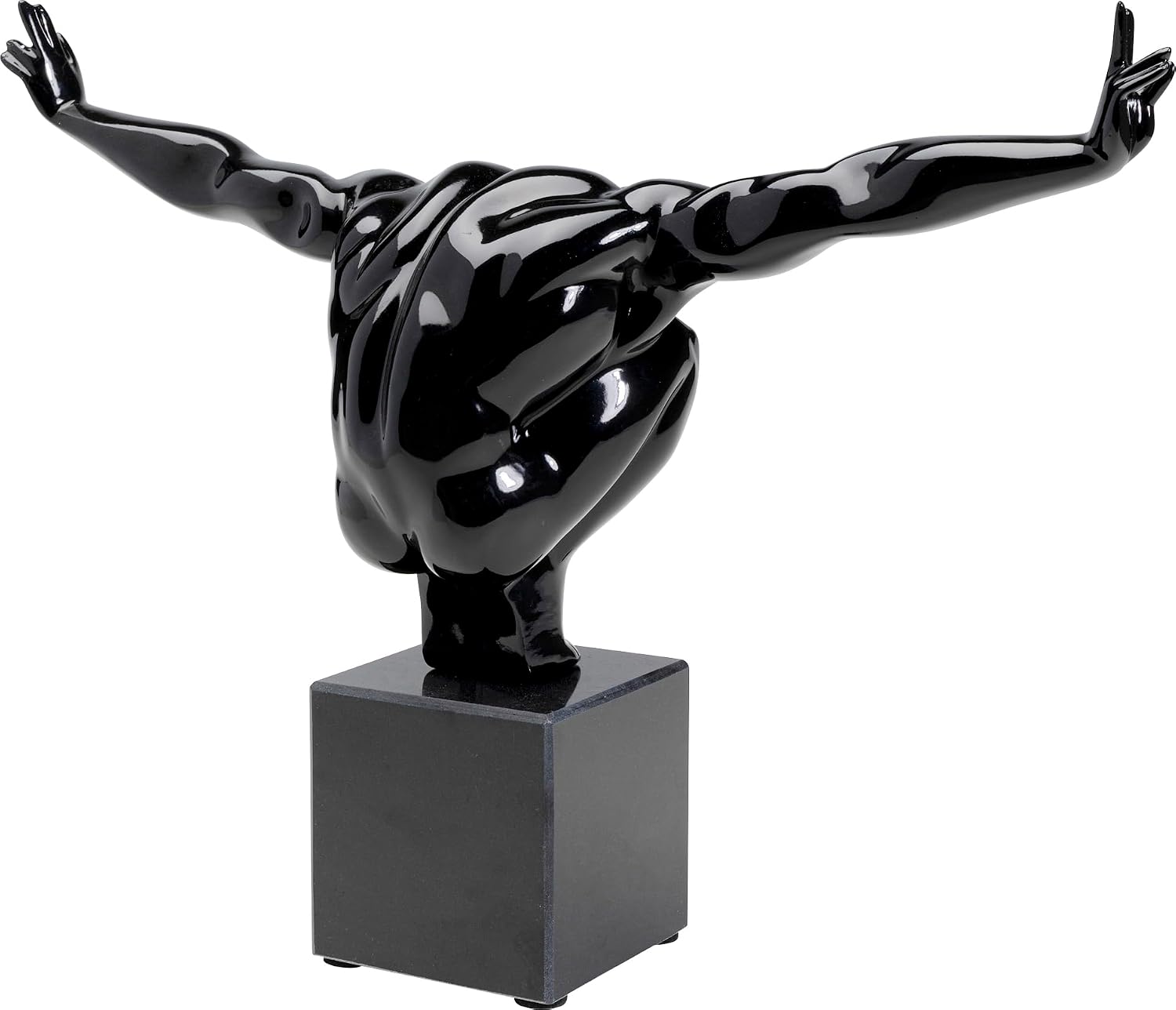 Detalle de Kare Design Objet décoratif Athlète noir en marbre — Sculpture d’intérieur, 29x43x15 cm
