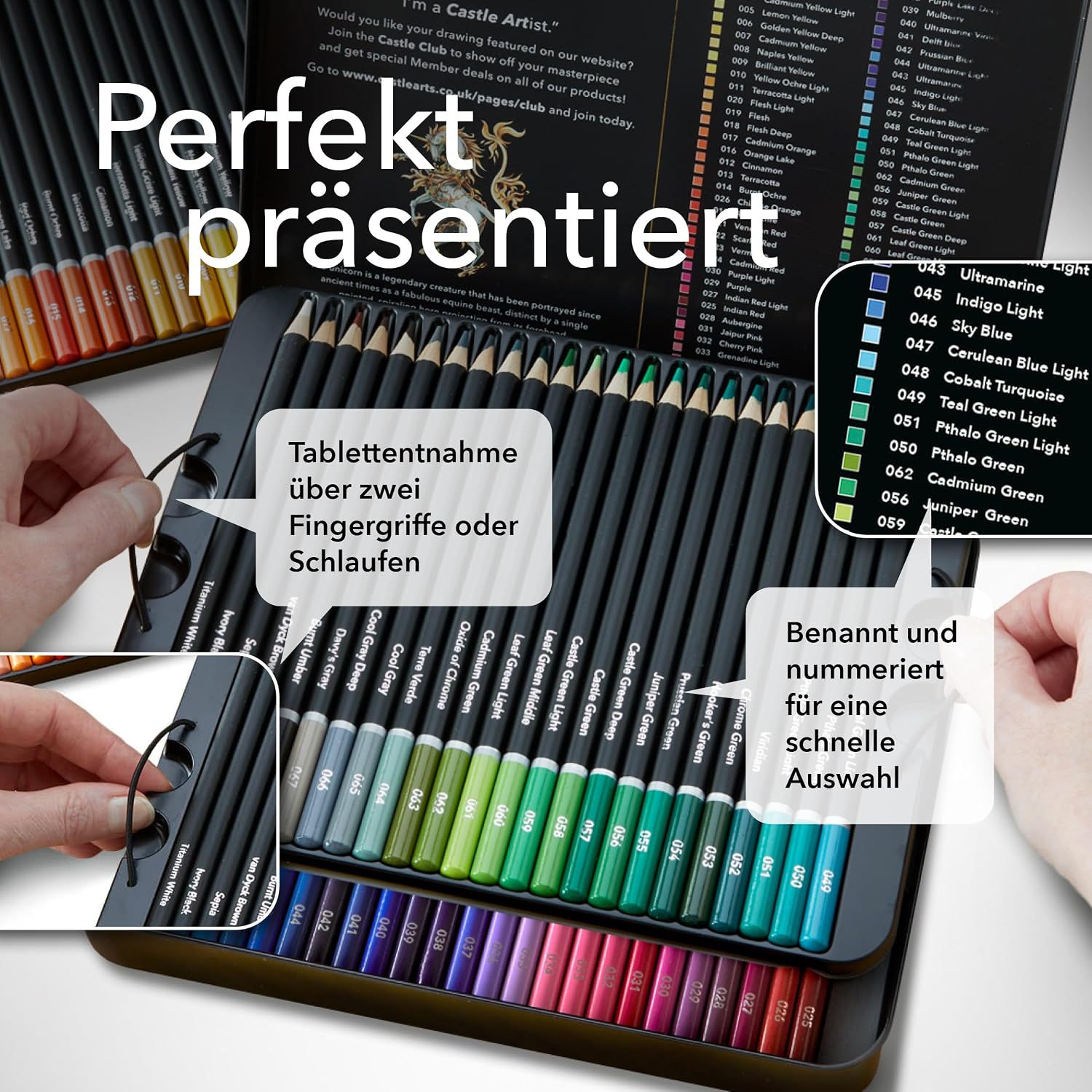 Detalle 2 de Castle Art Supplies Buntstifte 72er Set ✏