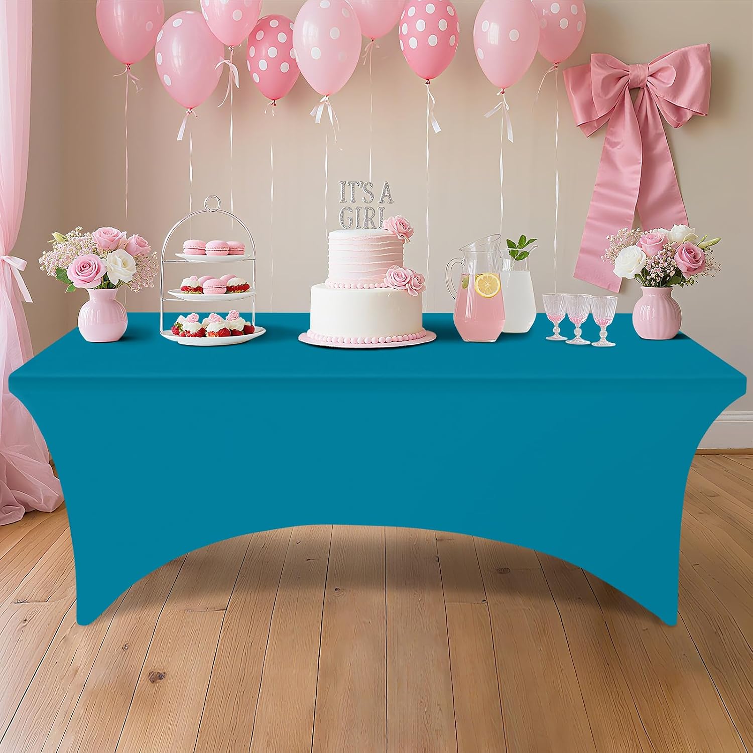 Thumbnail 5 de Smiry 2 Pack Spandex Table Cloth 72 in
