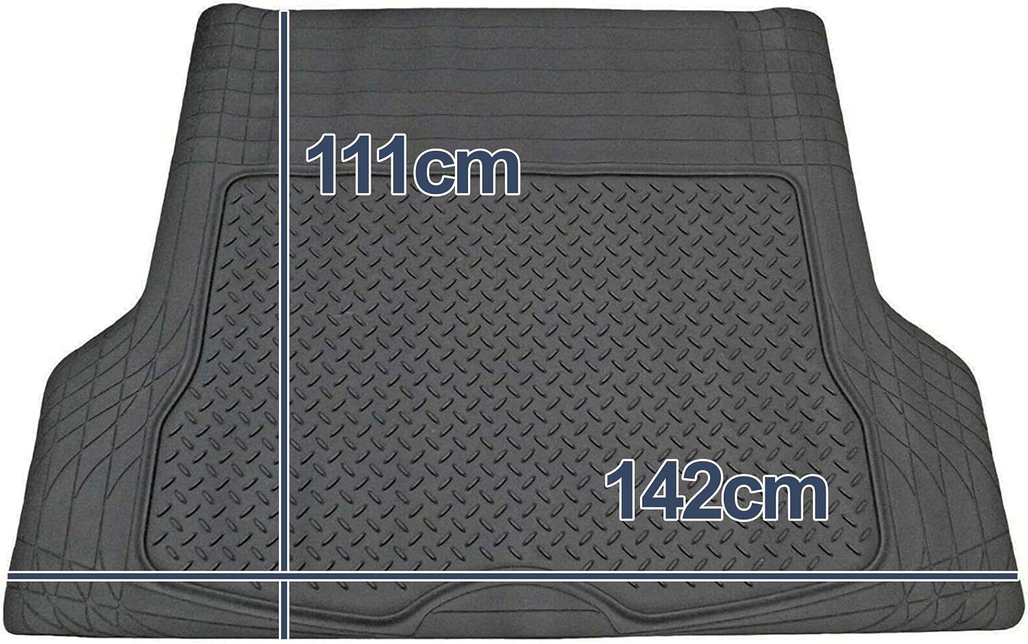 Detalle de Auto Accessori Lupex universele kofferbakmat van PVC, 142 x 111 cm, zwart