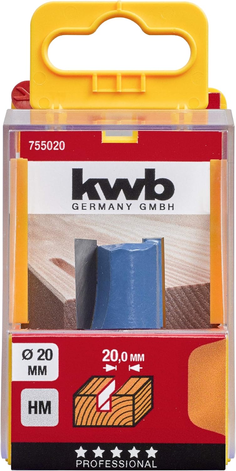 Thumbnail 3 de kwb HSS Nutfräser Ø 20 mm – Hartmetallbestückt, 8 mm Spanschafft für exaktes Fräsergebnis