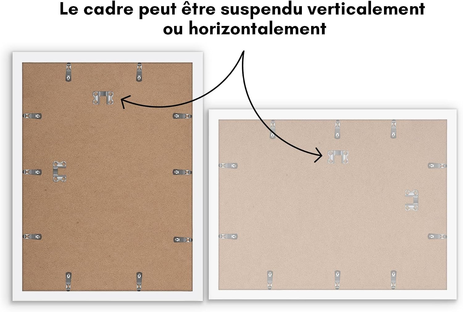 Detalle de Americanflat Cadre Photo 30x40 cm Blanc – Lot de 5 cadres muraux à affichage polyvalent