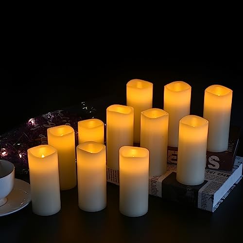 Thumbnail 1 de Vinkor Flameless Pillar Candles 12-pack, 5" 🕯