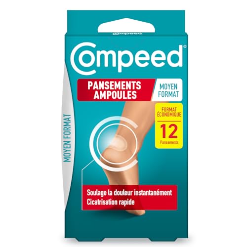 Detalle de Compeed® Pansements Ampoules – 12 pièces, Moyen Format Économique, Hydrocolloïde