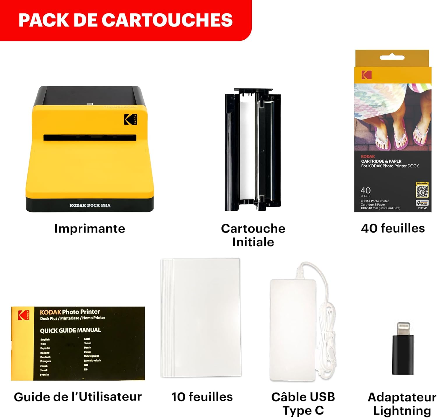 Thumbnail 6 de Kodak Imprimante Photo Jaune avec Station d’Accueil — impressions 10 x 15 cm faciles et durables