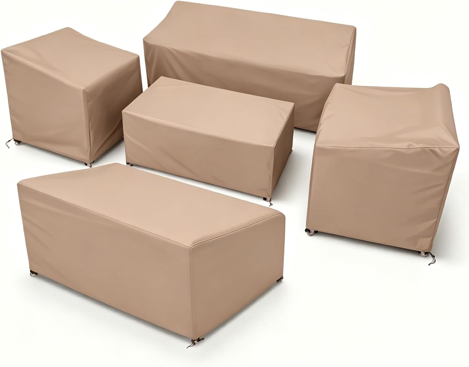 Detalle de STARTWO 334-TZ5-DK 5-Piece Patio Furniture Cover Set, Waterproof Polyester