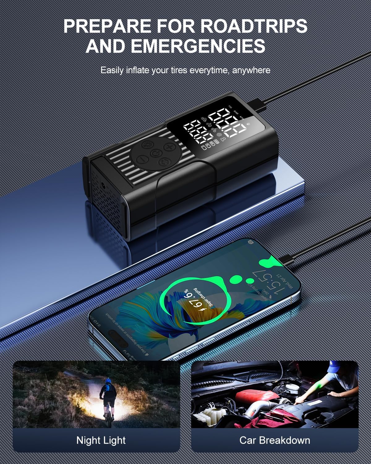 Thumbnail 5 de Hafuloky Portable Air Compressor 150 PSI