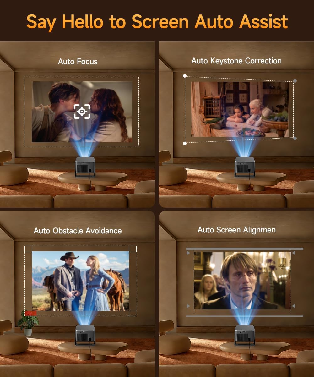 Thumbnail 4 de Magcubic Mini Proiettore Native 1080P con Android 14, WiFi 6 e Autofocus (600 ANSI Lumen)