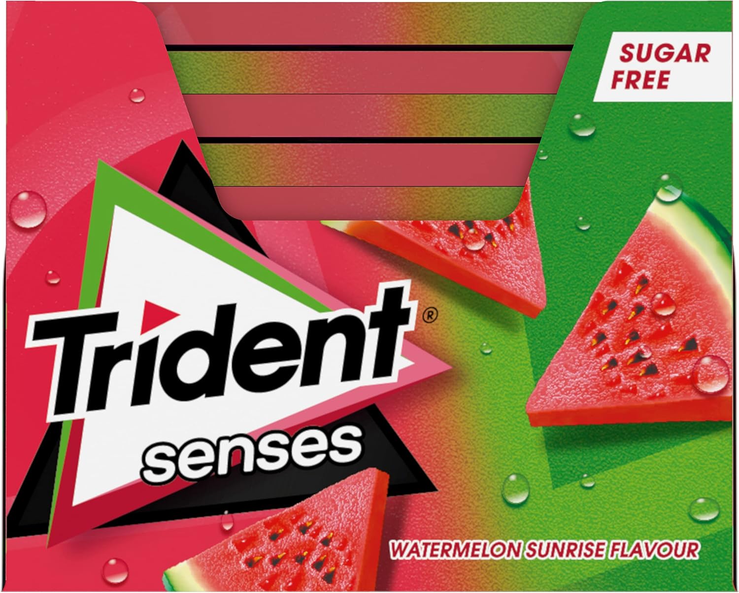 Detalle 2 de Trident Chicles sin Azúcar Sabor Sandía 12x23g 🍉