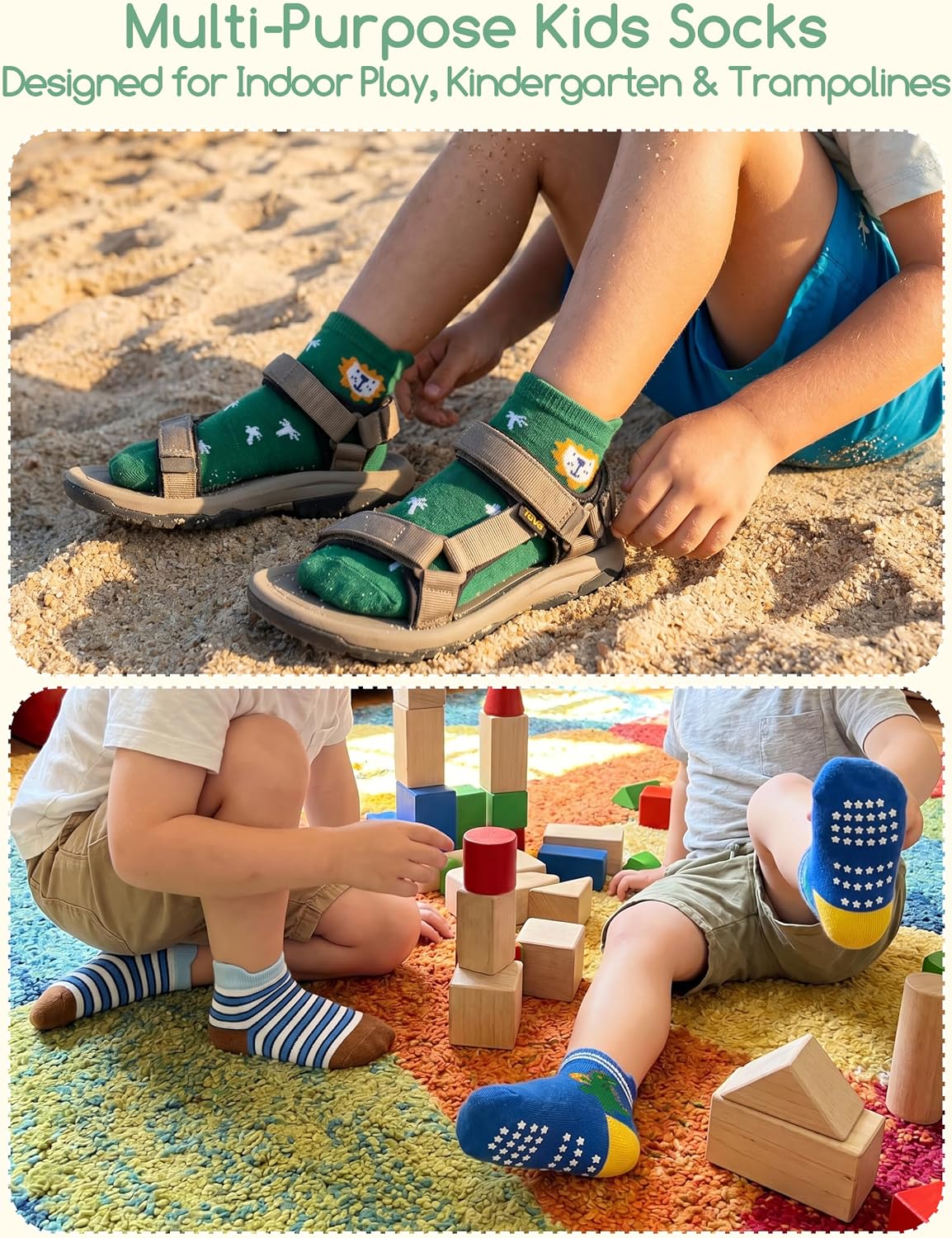 Detalle 1 de Aroveea Toddler Socks, 12-Pack