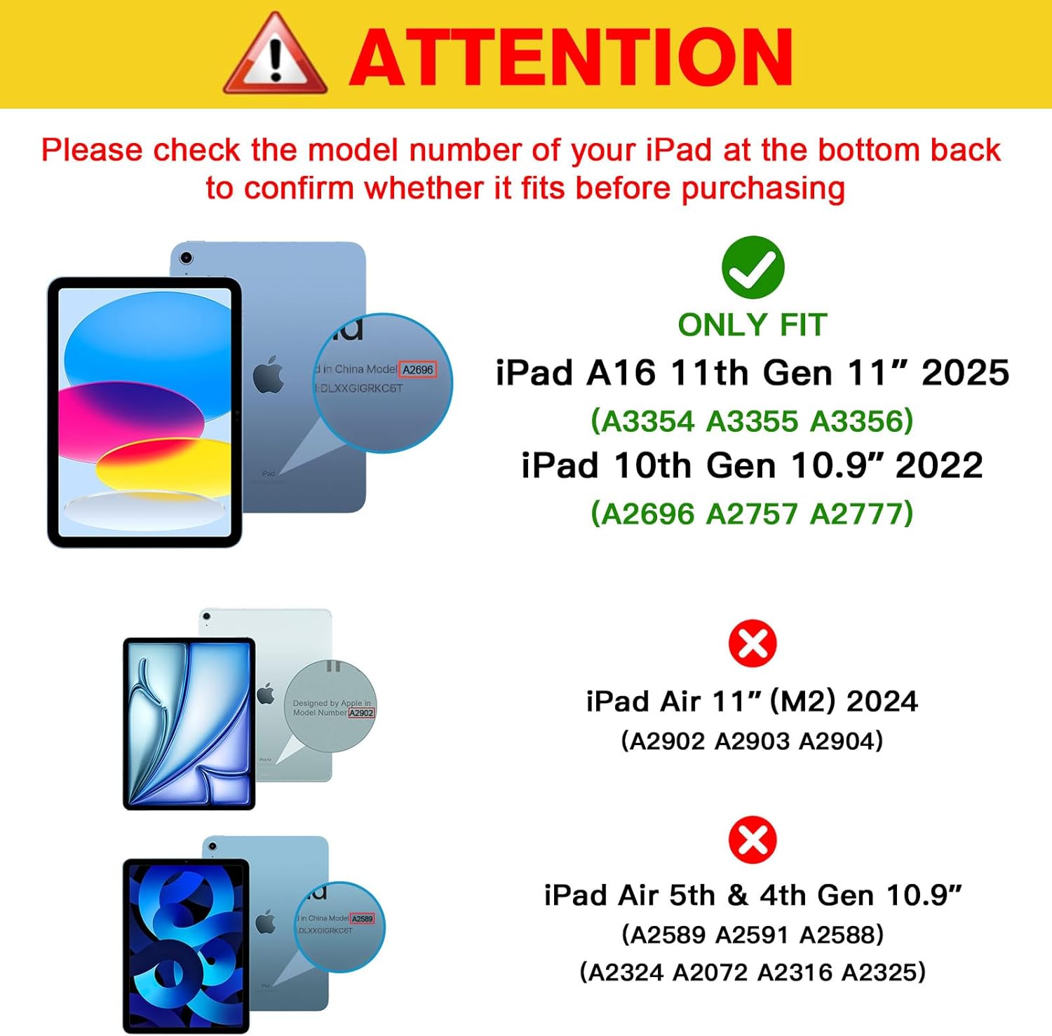 Thumbnail 1 de ProCase 3er Set Schutzfolie 11 Zoll für iPad 11 (A16) und iPad 10. Gen (2022) – 0,33 mm, 9H