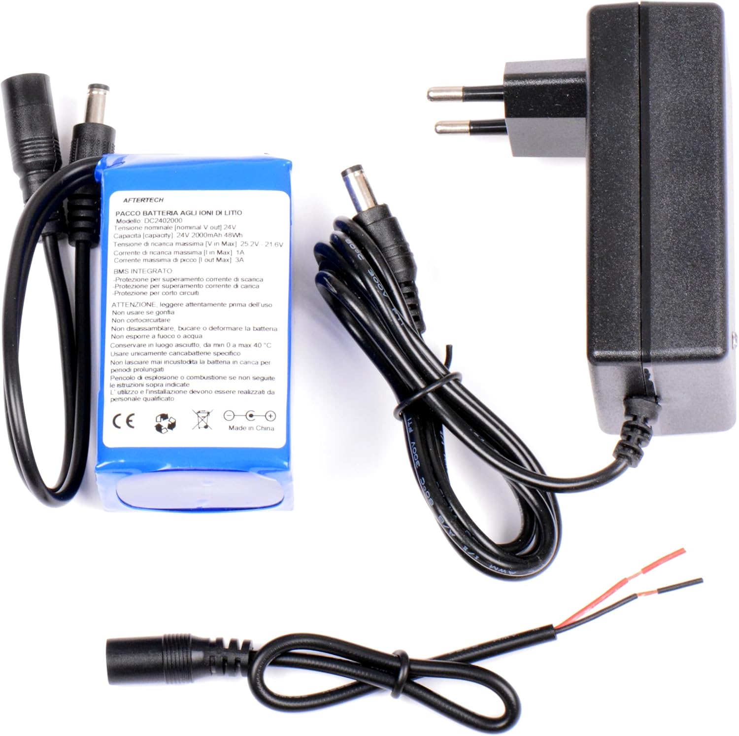 Detalle de AFTERTECH G1D5 akumulator litowo-jonowy 24 V 2000 mAh z ładowarką