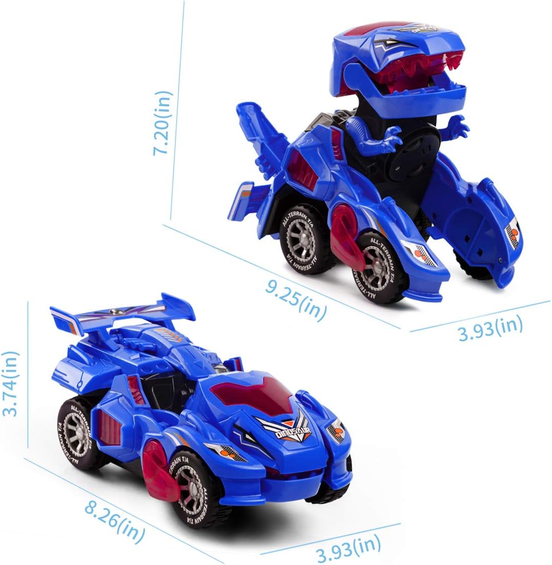 Thumbnail 5 de Highttoy Dinosaurier-Transformator: automatisch verformendes Dino-Auto mit Lichtern und Musik (ab 3 Jahren, blau)