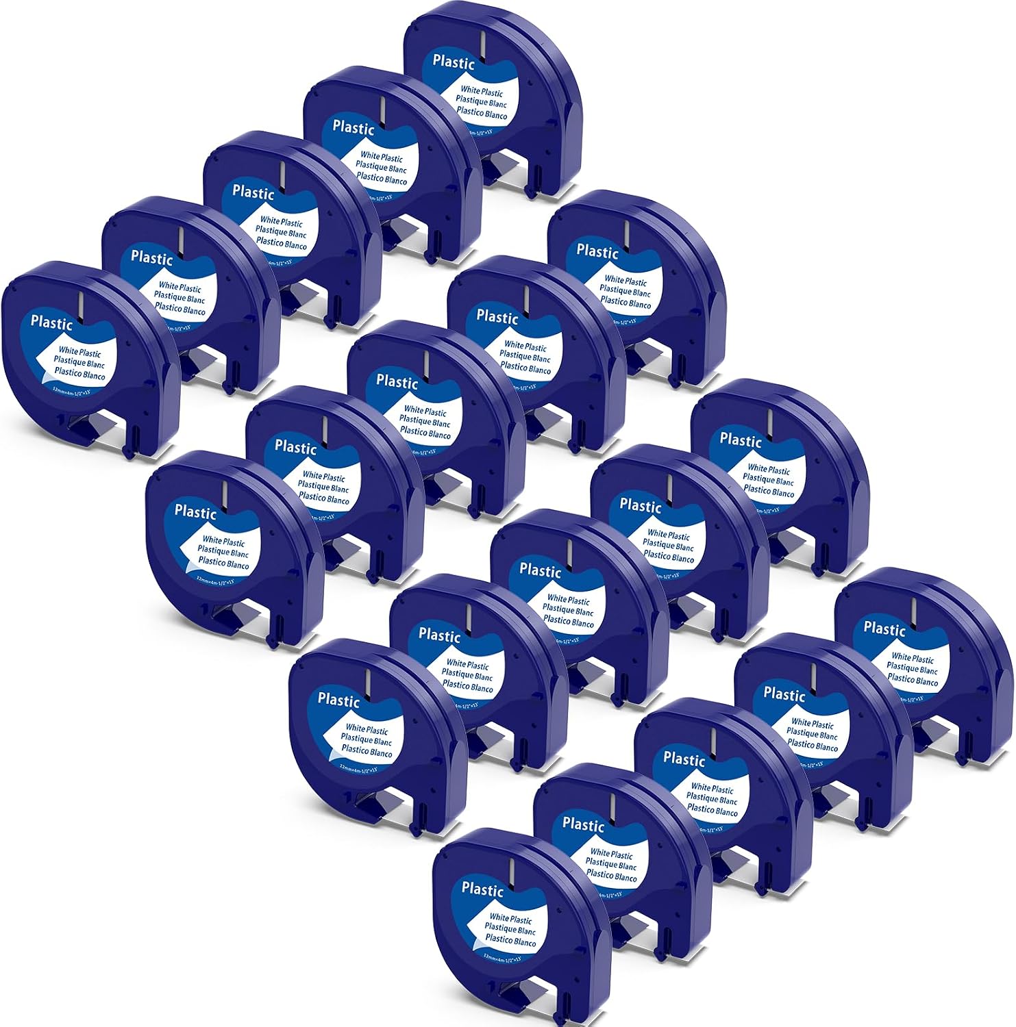 Detalle de Label KINGDOM 91330 20pk LetraTag Label Tape, 20-Pack, Black on White