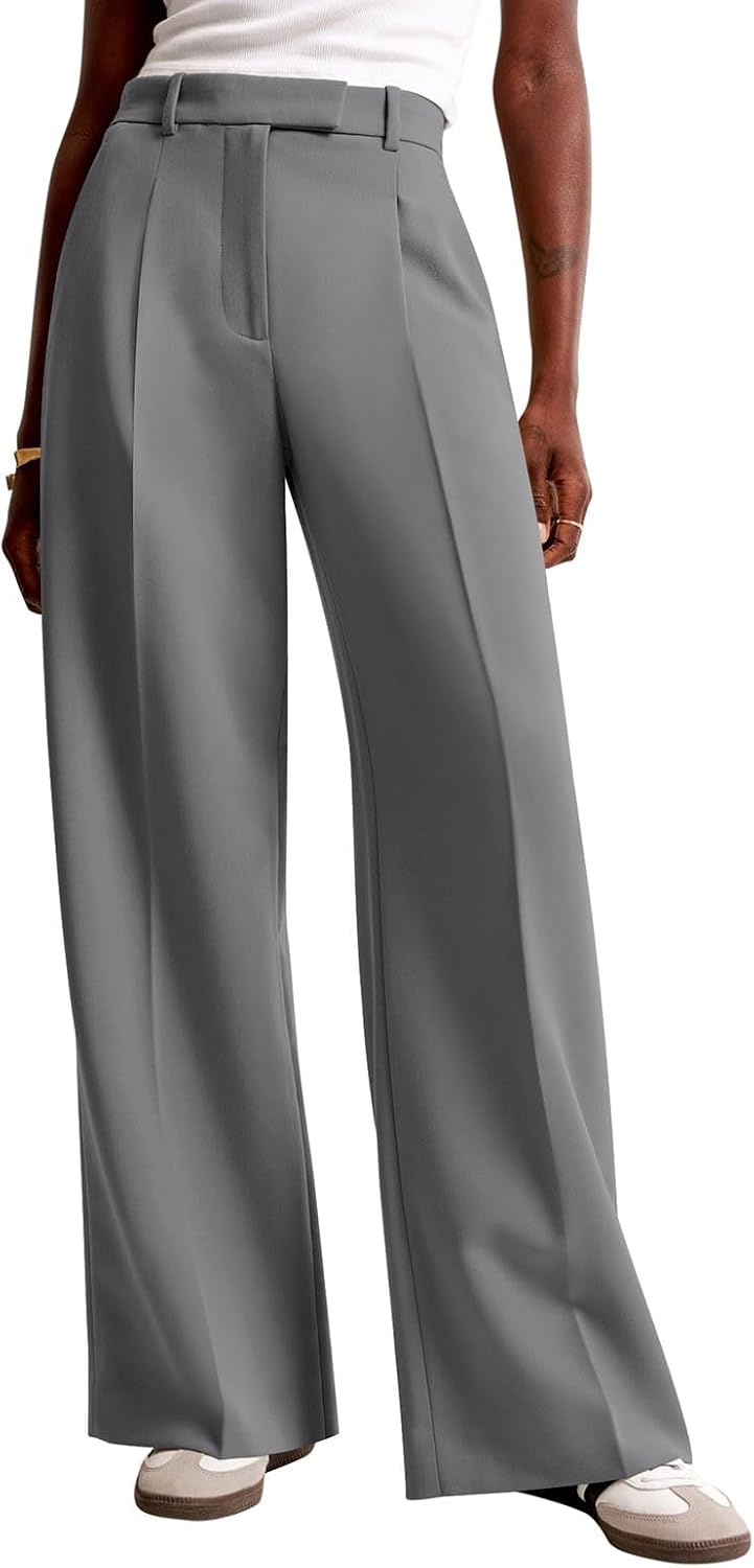 Detalle de NIMIN Women Wide Leg Pants High Waisted Dressy Work Trousers with Pockets
