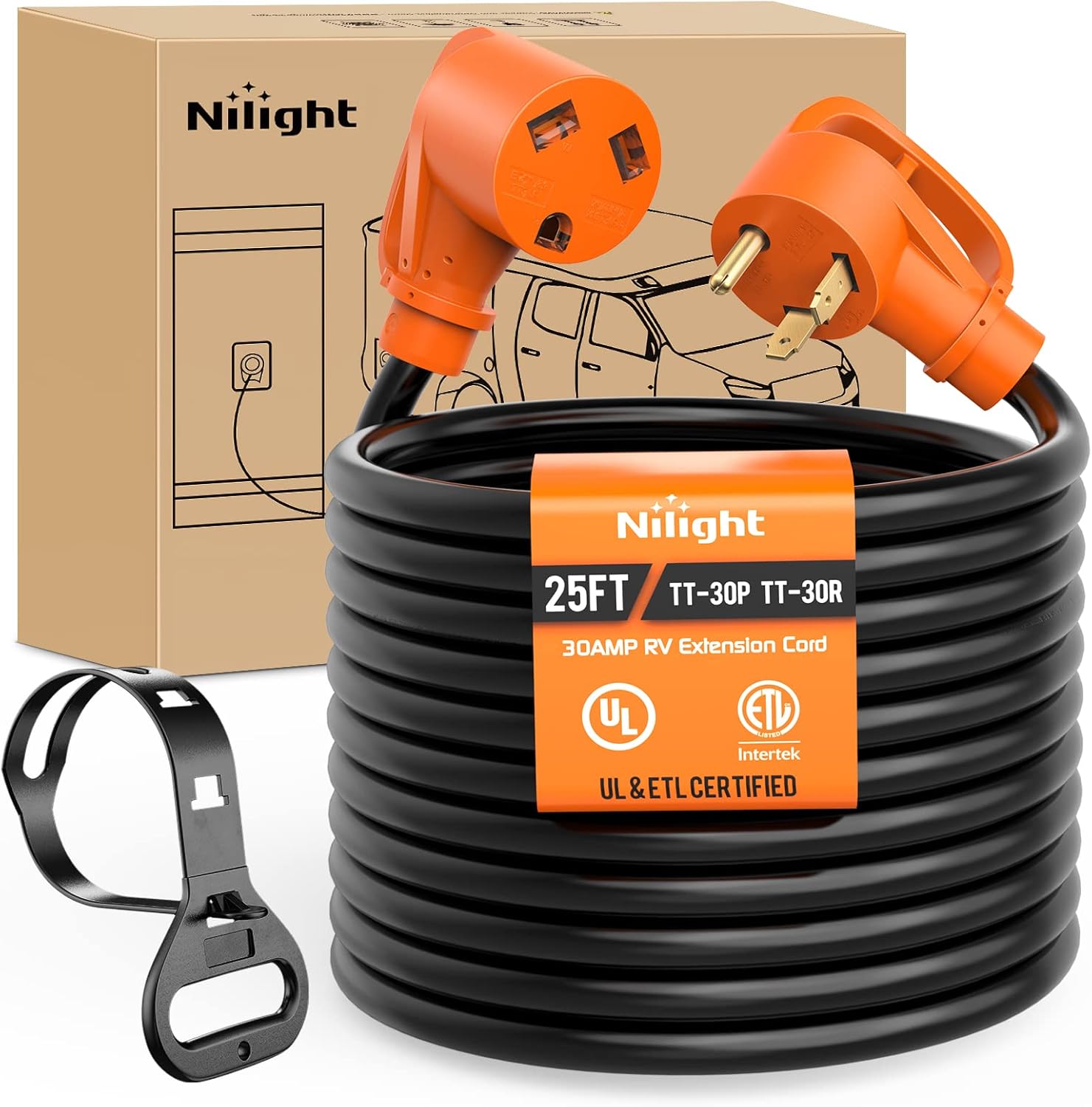 Nilight 30 Amp 25FT RV Extension Cord