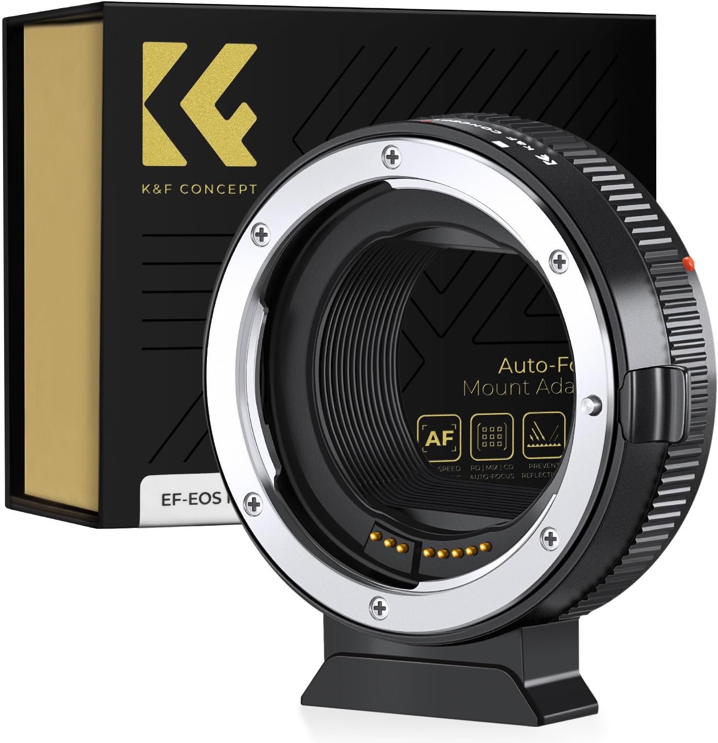 Detalle de K&F CONCEPT EF to EOS R Adapter with Auto Focus & Aperture Control (Removable Tripod Mount)
