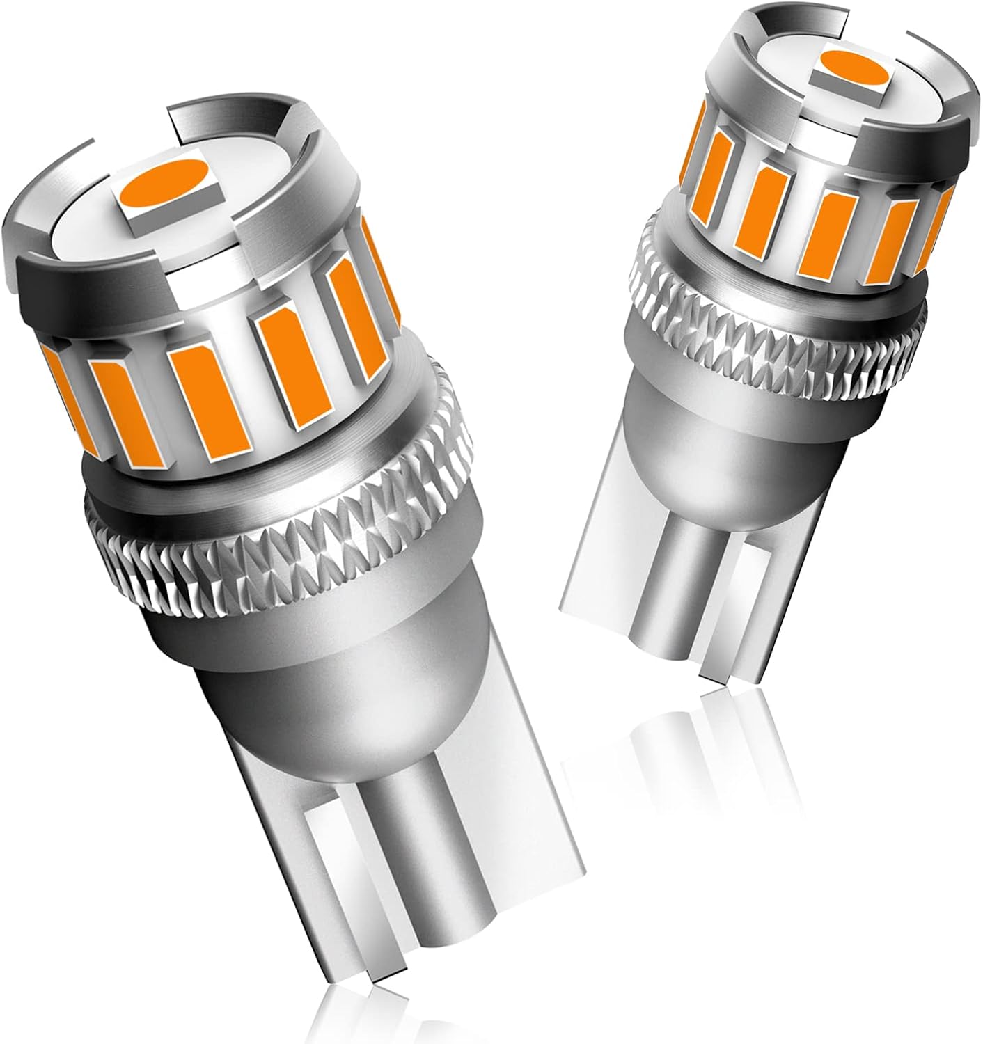 Detalle de AUTOONE 194 T10 LED Bulbs, Amber Yellow, 360° Lighting, Pack of 2