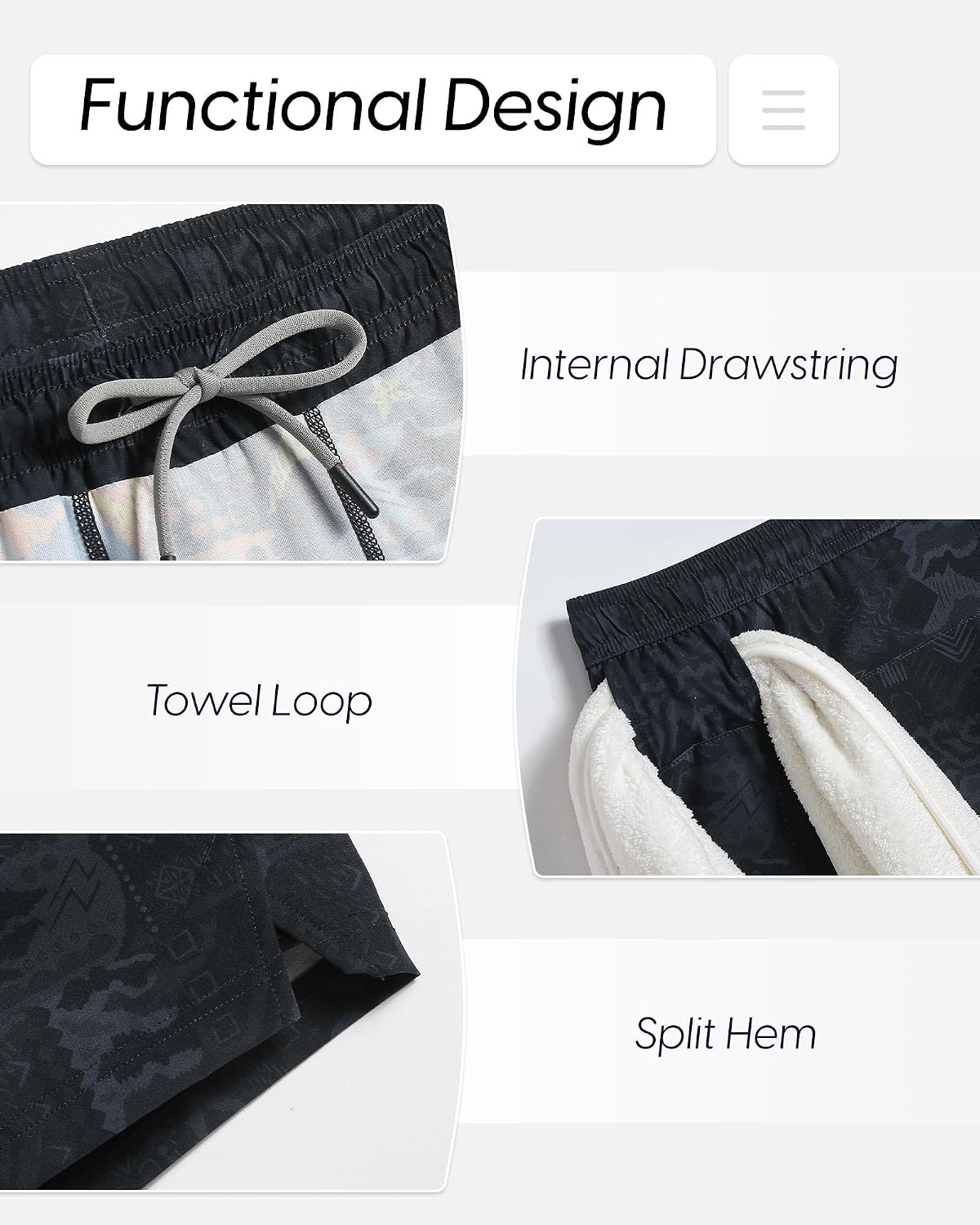 Detalle 2 de maamgic 7-Inch Gym Shorts with Liner – 2-in-1 Quick-Dry Athletic Shorts