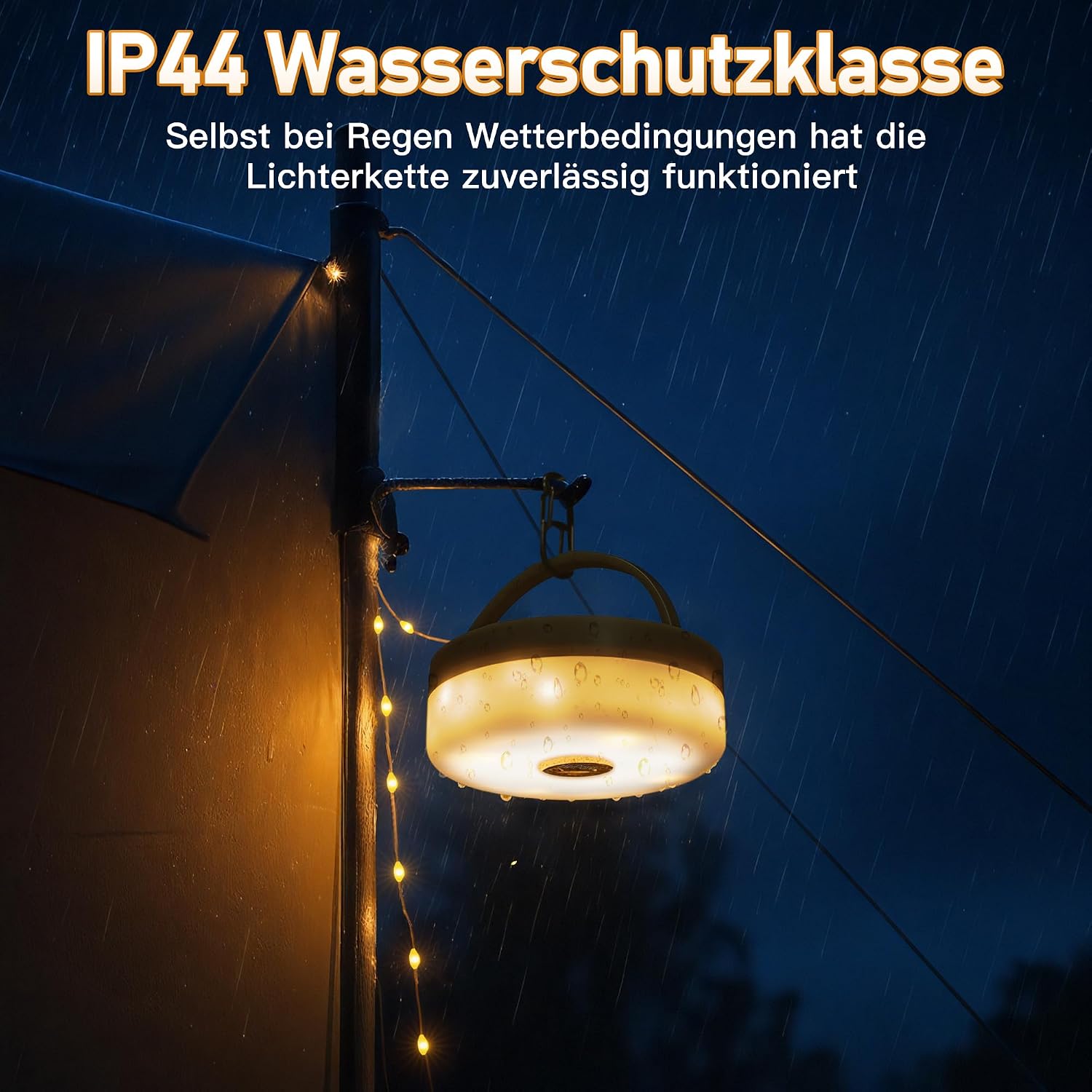 Thumbnail 2 de HeiPard Camping Lichterkette Aufrollbar 10 m – 3-in-1 Campinglampe mit Powerbank, 8 Beleuchtungsmodi und IP44