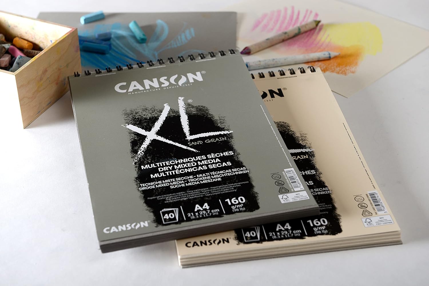 Thumbnail 1 de Canson XL Sand Grain – Album papier sablé A3 160 g/m², naturel (40 feuilles)