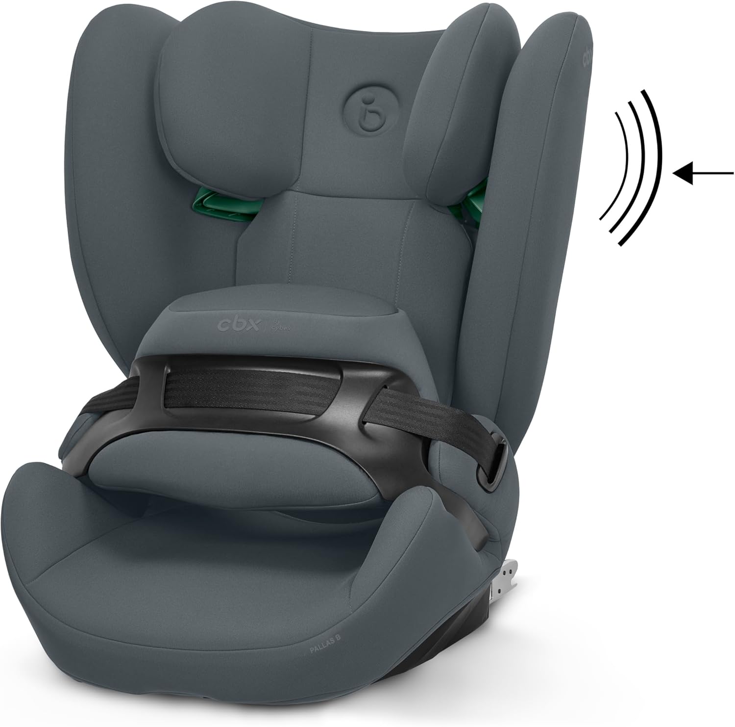 Detalle 2 de CBX by Cybex Pallas B i-Size Grey-grey PU1: seggiolino 2 in 1 per crescita sicura
