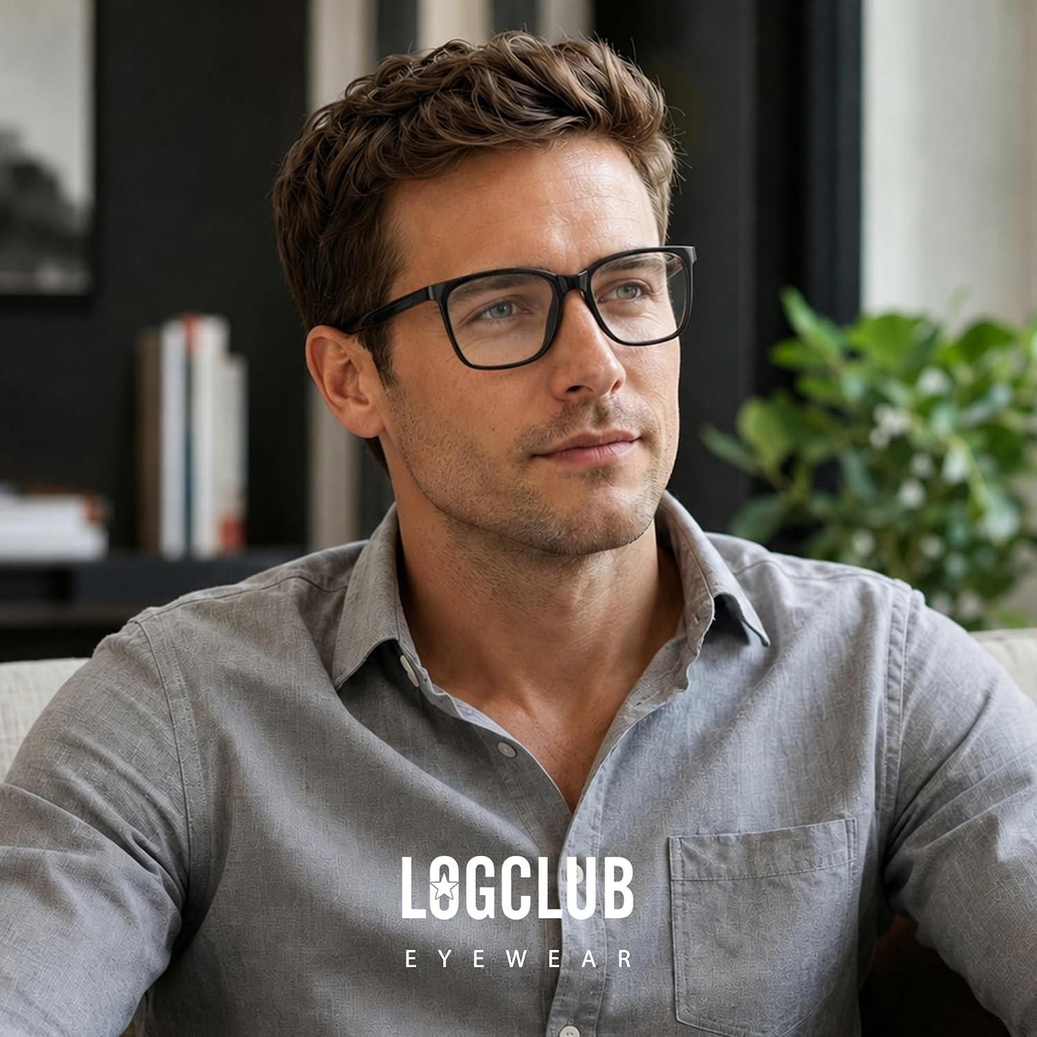 Detalle 2 de logclub Blue Light Blocking Glasses with TR90 Frame and Scratch-Resistant Lenses
