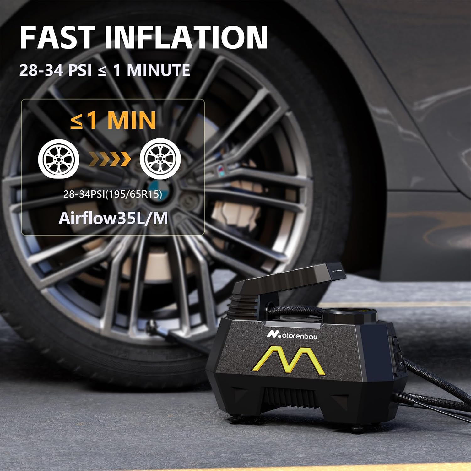 Thumbnail 2 de Tyre Inflator Air Compressor 150 PSI