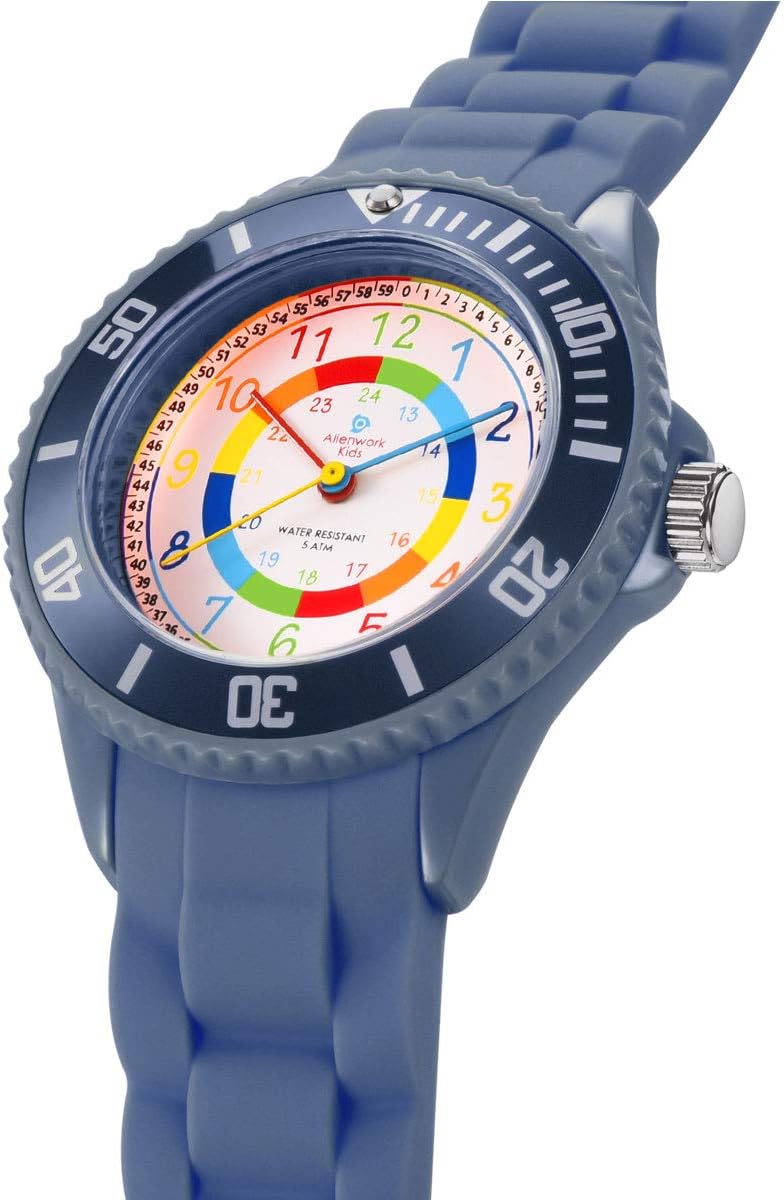 Thumbnail 2 de Alienwork Kids Montre Pédagogique – Apprendre l'Heure en Couleurs, Étanche 5 ATM