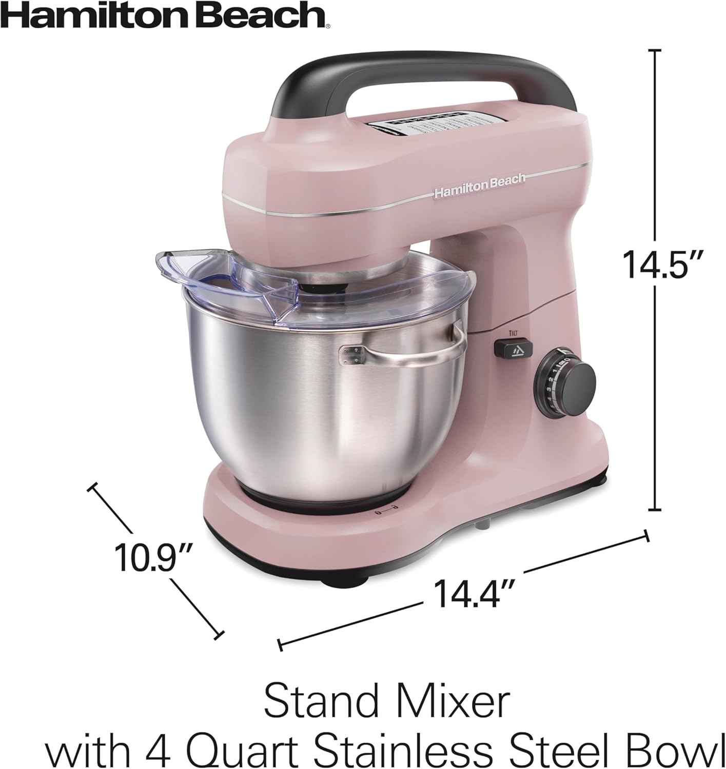 Thumbnail 6 de Hamilton Beach Electric Stand Mixer, 4 Quarts, Pink