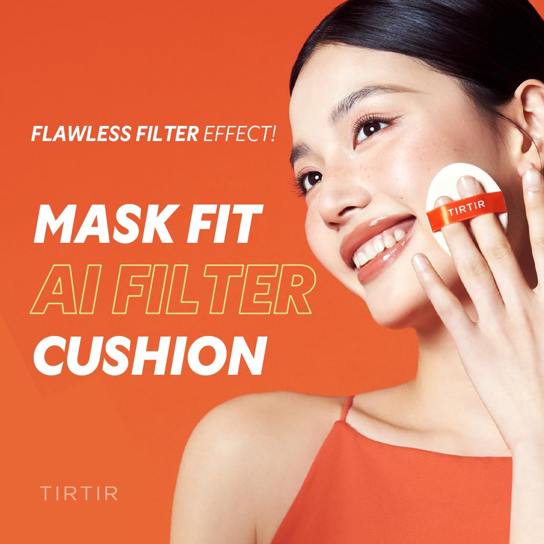 Detalle 2 de TIRTIR Mask Fit Ai Filter Cushion Foundation, #24N Latte, Semi-Matte Coverage