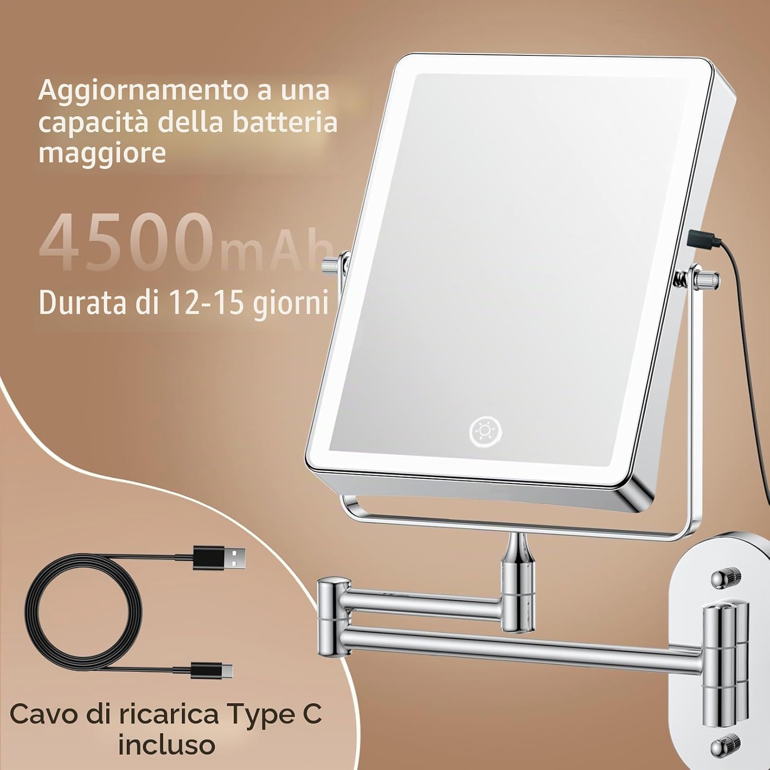 Detalle 2 de Famihomii 5000mAh Specchio cosmetico 1/20X