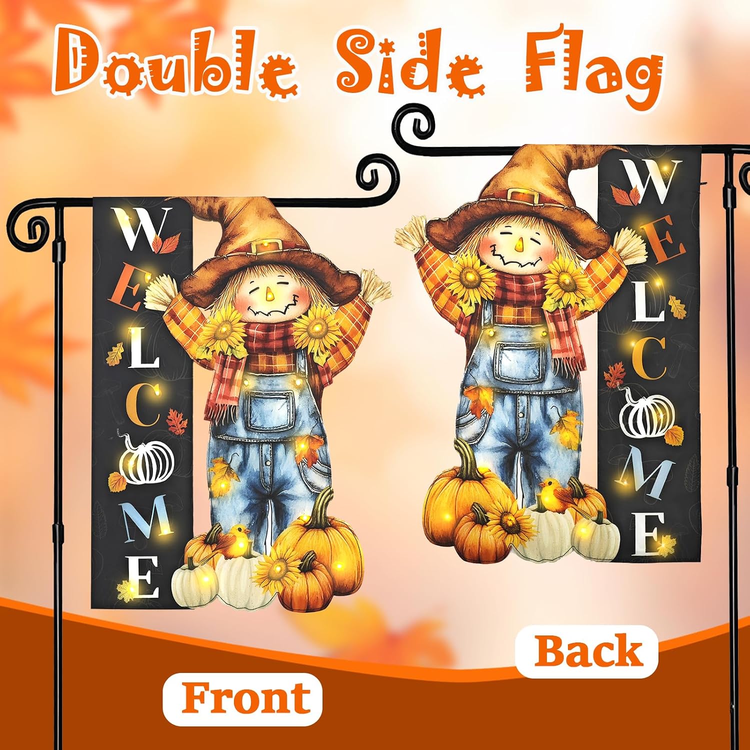 Detalle de FLAGMESAGE Solar Garden Flag 12 x 18 in