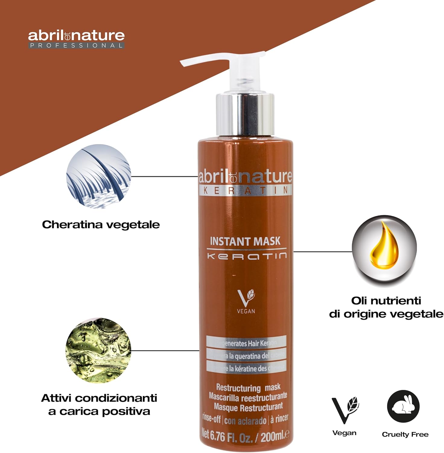 Thumbnail 4 de abril et nature Maschera Capillare alla Cheratina Ultracelerata: nutrimento, riparazione e lucentezza per capelli danneggiati